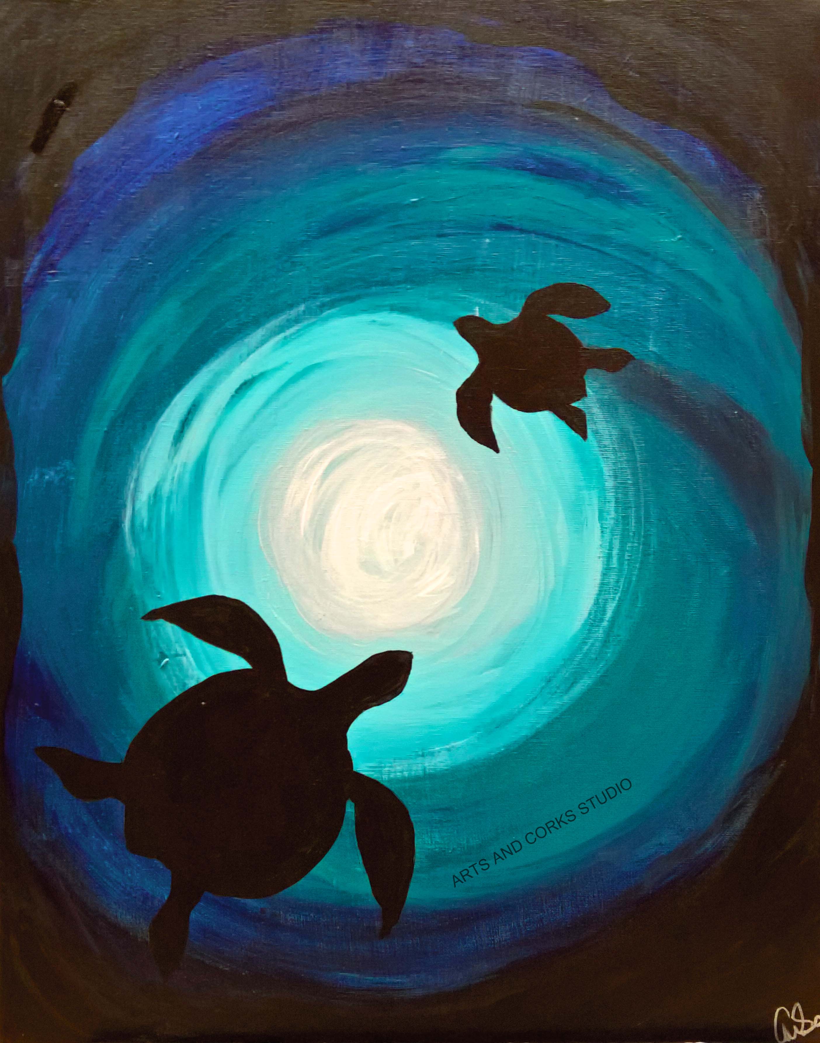 RezClick Arts And Corks Studio Classes   Wm Sea Turtles 