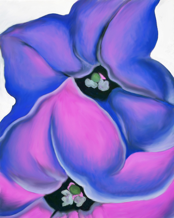 Georgia O'Keeffe, ''Purple Petunias''